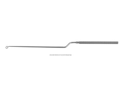 Hardy transsphenoidal curette, 9 1/2'', bayonet shaft, working length 120mm, angled 45º up 3.0mm cup, round handle