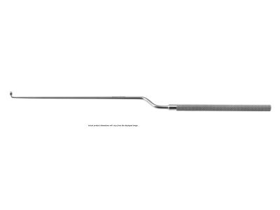 Hardy transsphenoidal curette, 9 1/2'', bayonet shaft, working length 120mm, angled 90º left 5.0mm cup, round handle