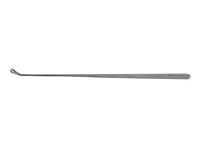 Heaney uterine biopsy curette, 9'',serrated, 5.0mm wide cup jaw, flat handle