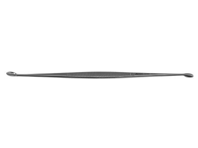 Jacobson bone curette, 5 1/2'',double-ended, oval cups, flat handle