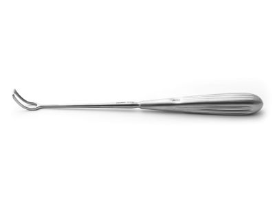 Middleton adenoid curette, 9'', straight, long, narrow 10.0mm x 25.0mm tip, 7.0mm cutting edge, brun handle