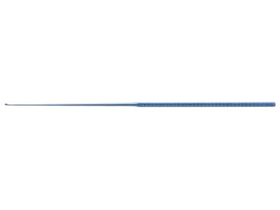 R-Style micro curette, 7 1/2'', straight cup, round handle, titanium