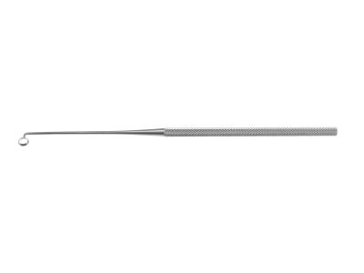 Ray pituitary curette, 7 1/2'',angled vertical 90º, 5.0mm diameter, round handle