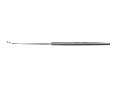 Shapleigh ear curette, 6 3/8'',malleable shaft, large, 2.0mm serrated edge, flat handle
