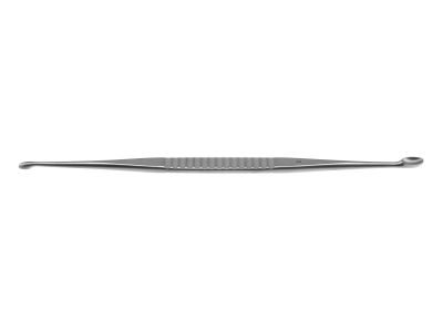 Volkman bone curette, 8 3/4'',double-ended, size #2, 4.0mm and 6.0mm oval cups, flat handle
