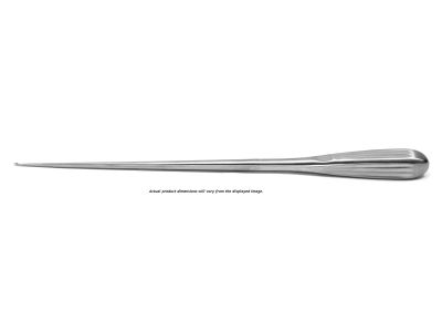 Spinal fusion curette, 11'',straight, size #0, oval cup, brun handle