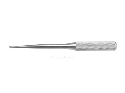 Spinal fusion curette, 9'',straight, size #2/0 cup, round handle