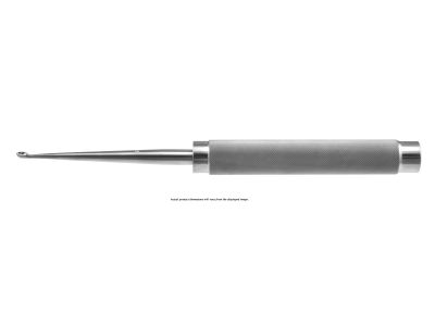 Cobb spinal fusion curette, 11'',straight, size #3/0 cup, round handle