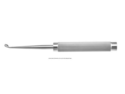 Cobb spinal fusion curette, 11'',angled, size #0 cup, round handle