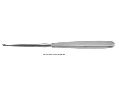 Williger curette, 7'',size #2, oval cup, square handle