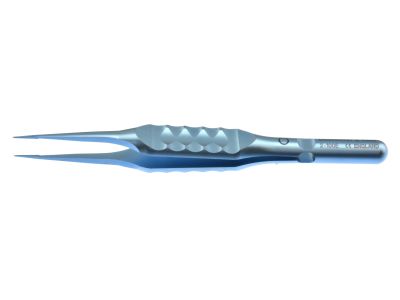 D&K Pierse fixation forceps, 3 1/2'', straight shafts, 0.25 notched tips, 6.0mm tying platforms, flat ergonomical handle, titanium