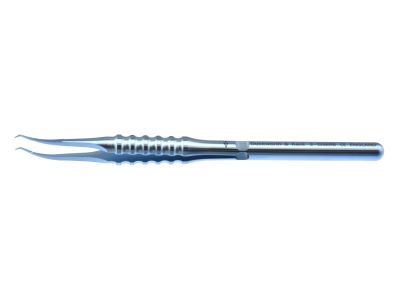 D&K colibri forceps, 4 1/2'', colibri shafts, 0.12mm 1x2 teeth, 2.0mm tip length, round handle, titanium