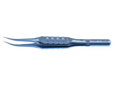 D&K tying forceps, 3 1/2'', curved shafts, 6.0mm tying platforms, flat ergonomical handle, titanium
