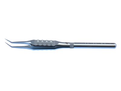 D&K Kelman-McPherson tying forceps, 4 3/8'', angled 45º, 10.0mm shafts with 6.0mm tying platforms, flat ergonomical handle, titanium