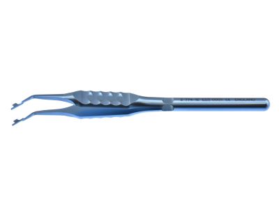 D&K IOL folding forceps, 4 3/8'', paddle style jaws, flat ergonomical handle, titanium