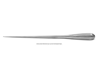 Spinal fusion curette, 12'',straight, size #2, oval cup, brun handle