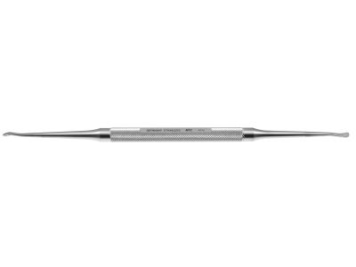 Kleinert-Kutz elevator/dissector, 7 1/2'',double-ended, slightly curved, 2.5mm wide elevator blade, 3.0mm wide dissector end, round handle