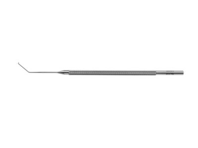Rosenwasser endothelial stripper, 5'',angled shaft, angled 90º sandblasted tip, round handle