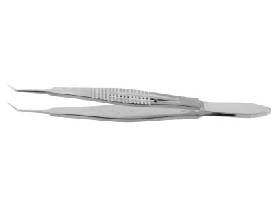 House-Bellucci alligator scissors, 5 1/4'',working length 74.0mm, delicate,  curved left, 5.0mm blades, ring handle