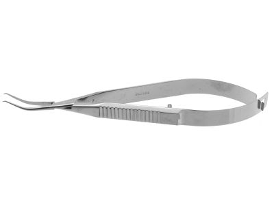 Maumenee cross-action colibri corneal forceps, 4 3/4'',0.1mm 1x2 teeth set at 90º, 5.0mm tying platforms, flat handle