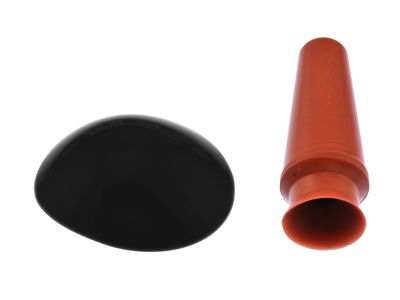 Ocular protective bilateral plastic eye shield, extra-small, 23.5mm x 21.5mm, impervious black, not for use with laser procedures, provided with suction cup, autoclavable, sold individually
