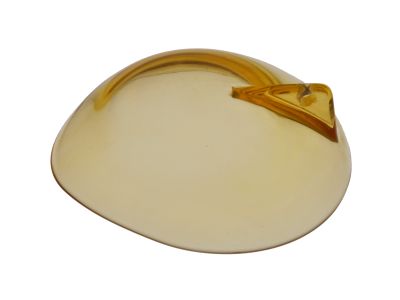 Ocular protective bilateral plastic eye shield, extra-small, 23.5mm x 21.5mm, with handle, transparent yellow color, not for use with laser procedures, autoclavable, sold individually