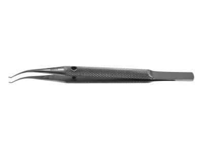 Girard corneoscleral forceps, 4 1/4'',0.5mm smooth tips, tying platform, round handle