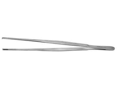 Adlerkreutz tissue forceps, 8'',straight, 4x5 teeth, serrated platforms, flat handle