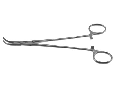 Adson hemostatic forceps, 7 1/2'',delicate, curved, serrated jaws, ring handle