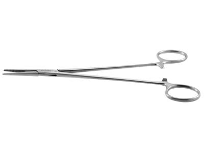Adson hemostatic forceps, 7 1/4'',straight, serrated jaws, ring handle