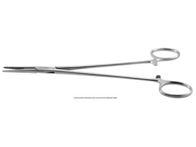 Adson hemostatic forceps, 8 1/4'',straight, serrated jaws, ring handle