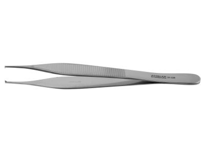 Adson tissue forceps, 4 3/4'',extra delicate, straight, 1x2 teeth, flat handle