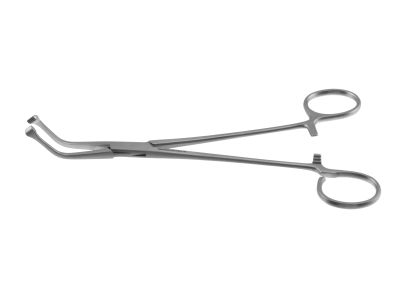 Allis-Coakley tonsil forceps, 7 7/8'',strongly curved, 5.0mm wide jaws, open ring handle