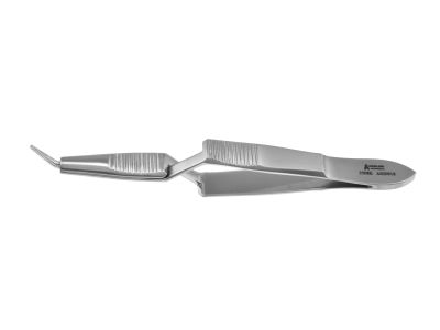 Watzke sleeve spreading forceps, 4 1/2'',serrated 10.0mm angled 30º tips, cross-action flat handle