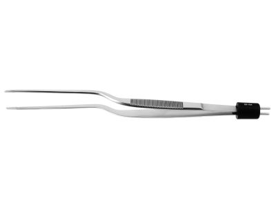 Scoville-Greenwood bipolar forceps, 7 3/4'',working length 3'',bayonet shafts, 1.5mm wide non-stick tips, flat handle