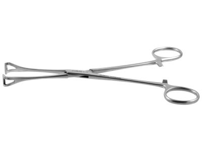 Babcock tissue holding forceps, 7 1/2'',straight, atraumatic grooves, ring handle