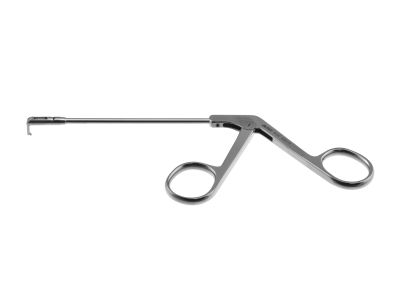 Backbiting ostrum antrum punch forceps, 7'', working length 100mm, adult, right, 2.5mm x 7.0mm bite, 5.0mm wide head, ring handle