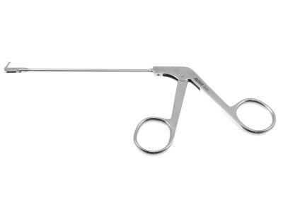 Backbiting ostrum antrum punch forceps, working length 105mm, pediatric, straight, 1.5mm x 4.0mm bite, 3.0mm wide head, ring handle