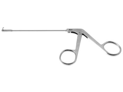 Backbiting ostrum antrum punch forceps, working length 105mm, pediatric, left, 1.5mm x 4.0mm bite, 3.0mm wide head, ring handle