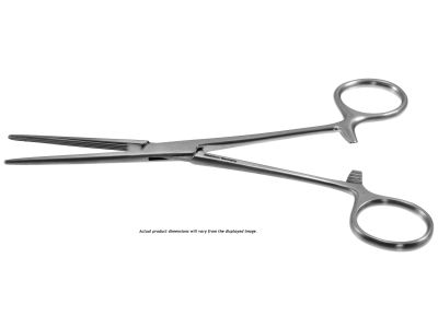 Bainbridge intestinal forceps, 7 1/4'',straight, longitudinal serrated jaws, ring handle