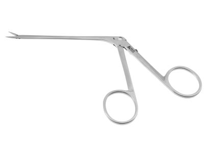 Bellucci ear forceps, 5 1/4'',working length 75.0mm, 8.0mm serrated jaws, ring handle