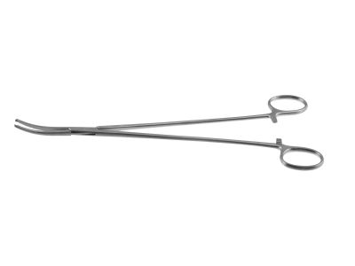 Bengolea artery forceps, 10'',curved, 1x2 teeth, serrated jaws, ring handle