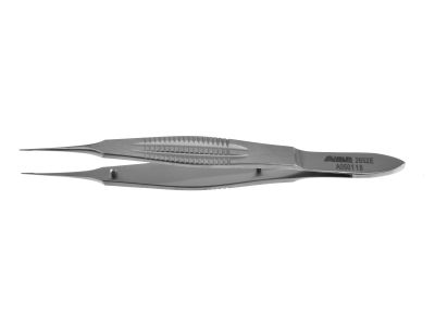 Collis micro utility forceps, 4 3/8'',straight shafts with 3.0mm tying platforms, wide serrated handle