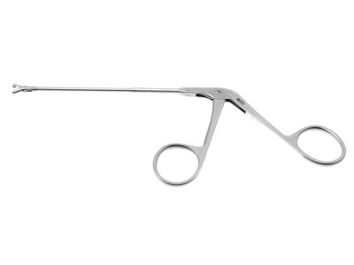 Biopsy and grasping forceps, 6 1/4'',working length 90.0mm, straight, double-action, 3.0mm x 6.0mm cupped jaws, ring handle