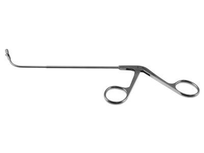 Biopsy and grasping forceps, working length 120mm, curved up 70º, double-action, 4.0mm horizontal cup jaws, ring handle