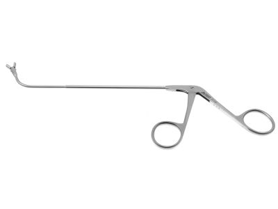 Biopsy and grasping forceps, working length 120mm, curved up 70º, double-action, 4.0mm vertical cup jaws, ring handle