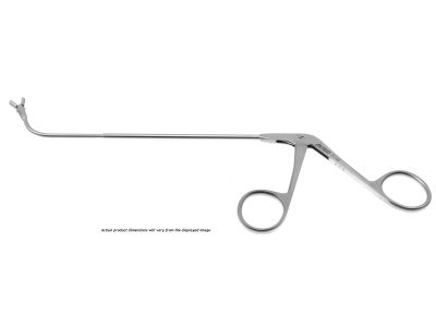 Biopsy and grasping forceps, working length 120mm, curved up 110º, double-action, 3.0mm vertical cup jaws, ring handle