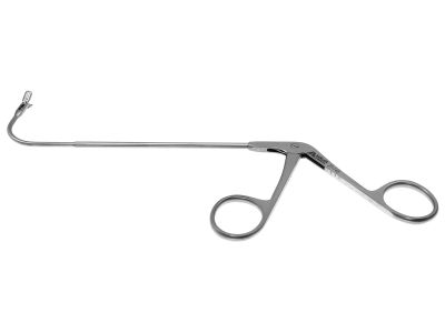 Biopsy and grasping forceps, working length 120mm, curved up 110º, double-action, 4.0mm horizontal cup jaws, ring handle