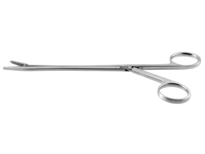 Brand tendon forceps, 7 1/2'',angled, 1x2 teeth, ring handle without ratchet
