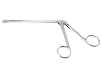 Brooks adenoid punch forceps, 8 3/8'',working length 120mm, downcutting, size #0, triangular 5.0mm basket, 4.0mm bite, ring handle